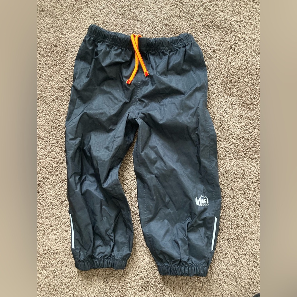 REI Kids' Black Pants with Orange Accent